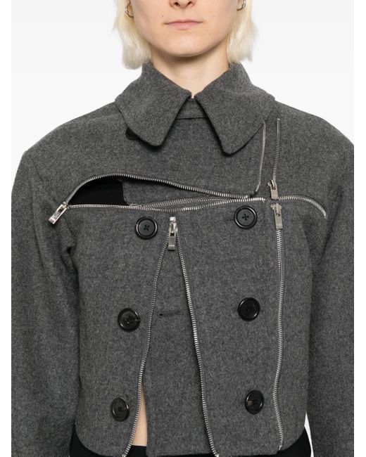 ROKH Gray Double Breasted Jacket