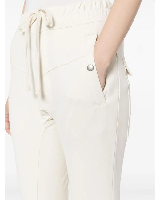 Thom Krom White Drawstring Cotton-Blend Trousers