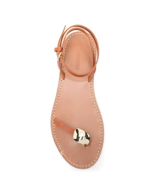 Semicouture White Metal-Embellished Ankle-Strap Sandals