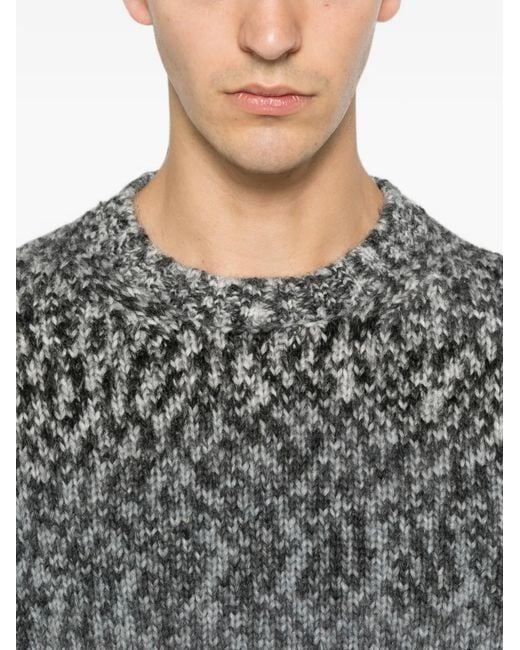Dondup Gray Crew-Neck Sweater for men