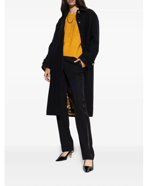 Versace Black Single-Breasted Coat