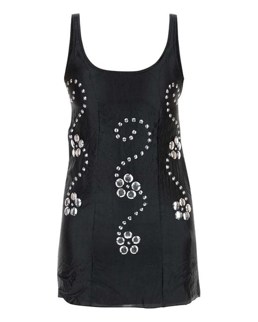 GIMAGUAS Black Claude Studed Mini Dress