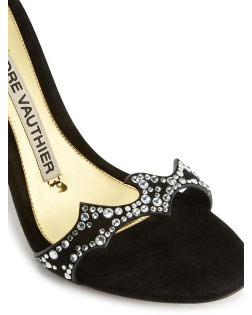 Alexandre Vauthier Black Betsy 105Mm Crystal-Embellished Sandals