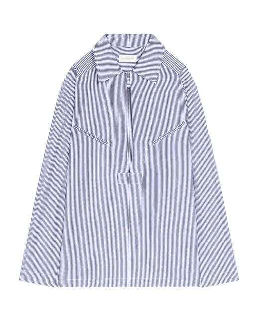 Dries Van Noten Purple Striped Cotton Shirt for men