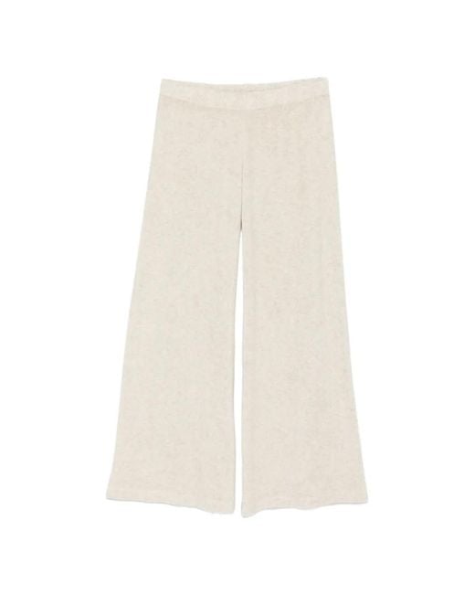 Suzie Kondi White Terry-Cloth Trousers