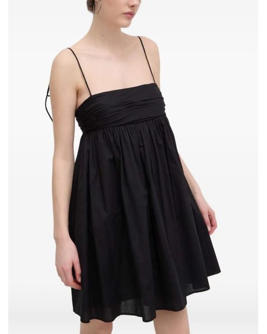 HUGO Black Gerafftes Minikleid mit Schleifenverschluss