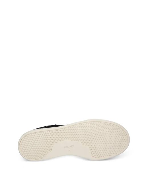 Stepney Workers Club Black Contrast-Stitching Sneakers for men