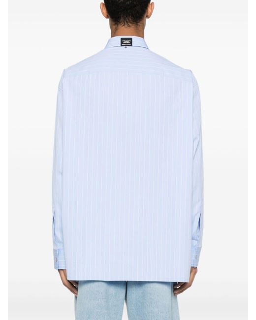 OAMC Blue Homer Striped Cotton Shirt for men