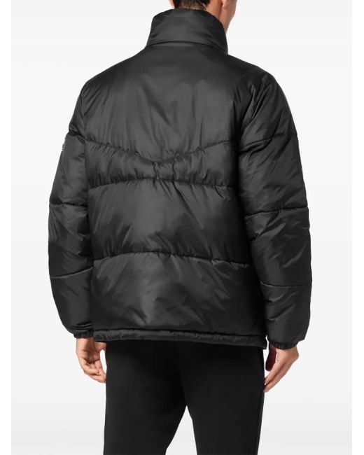 Philipp Plein Donsjack Met Logopatch in het Black voor heren