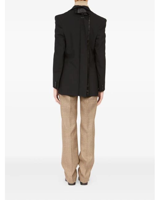 MM6 by Maison Martin Margiela Colbert Met Enkele Knoop in het Black