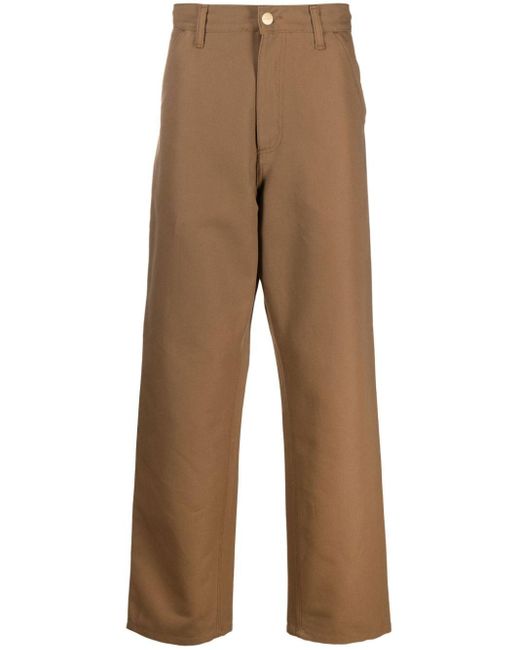 Carhartt Brown Cargo-pockets Organic-cotton Trousers for men