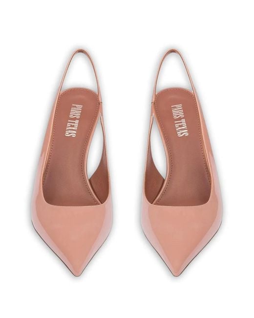Paris Texas Pink Lidia Slingback-Strap Pumps