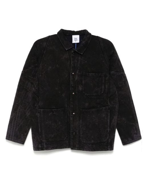 Stain Shade Black Tie-Dye Shirt Jacket for men