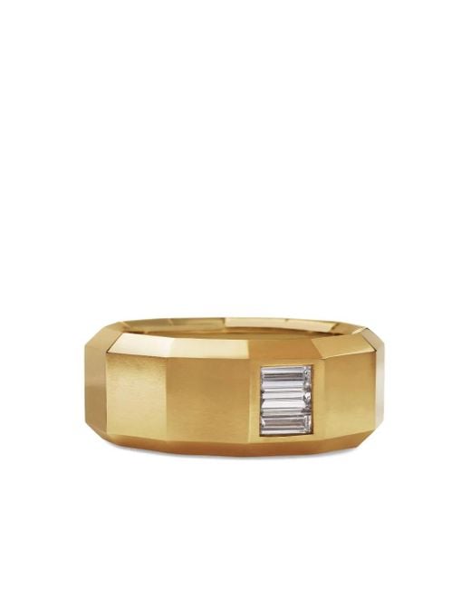 David Yurman Metallic 18Kt Faceted Diamond Ring (10Mm) for men
