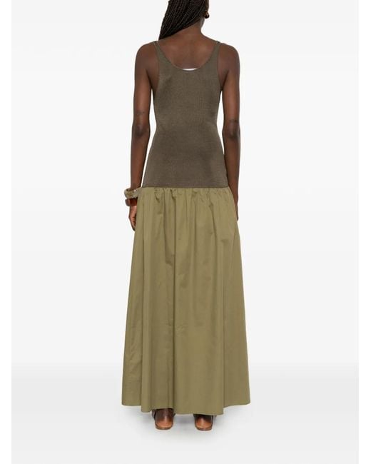 Frankie Shop Green Iliya Drop-Waist Maxi Dress