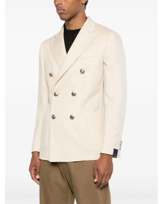 Santaniello Natural Double-Breasted Pocket Jacket for men