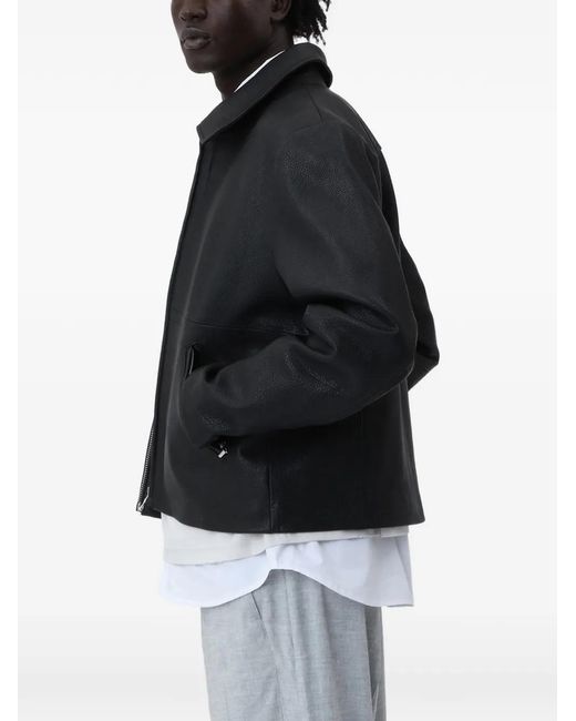 Won Hundred Black Dutton Leather Jacket for men