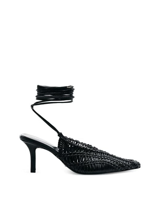 Patrizia Pepe Black Escarpins À Talon Sculpté