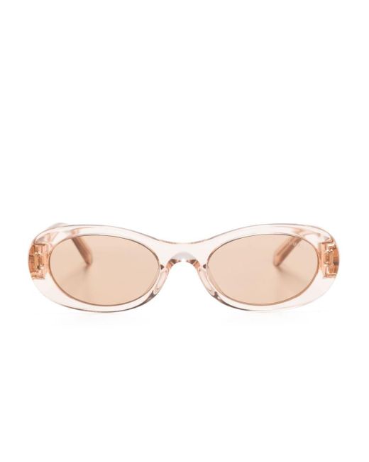 Miu Miu Pink Oval-frame Sunglasses
