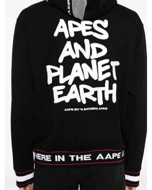 Aape By A Bathing Ape Moonface Collegejacke Mit Kapuze in Black für Herren