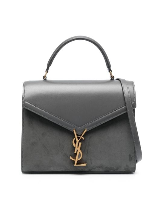 Saint Laurent Gray Medium Cassandra Top-handle Bag