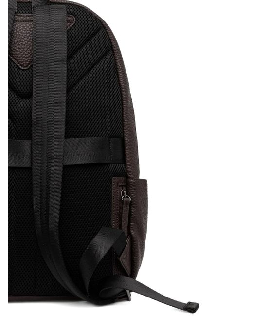 Guess Black Textured Zip-Fastening Backpack for men