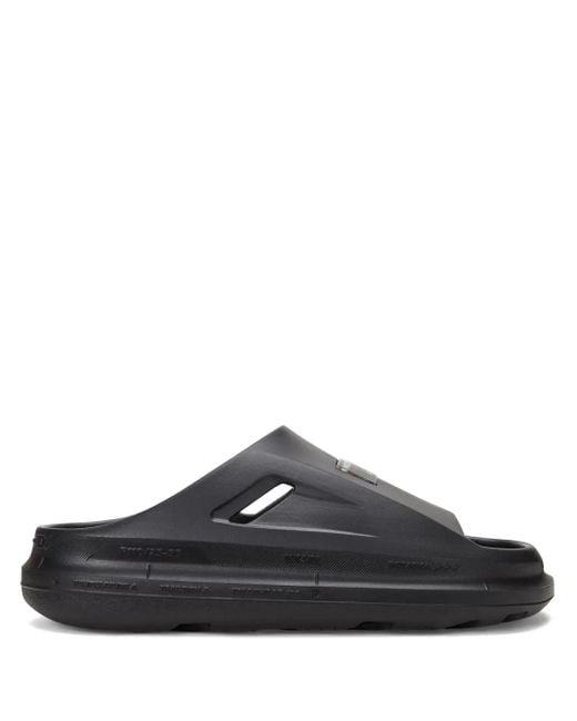 Sandali Slides Con Applicazione di Polo Ralph Lauren in Black da Uomo