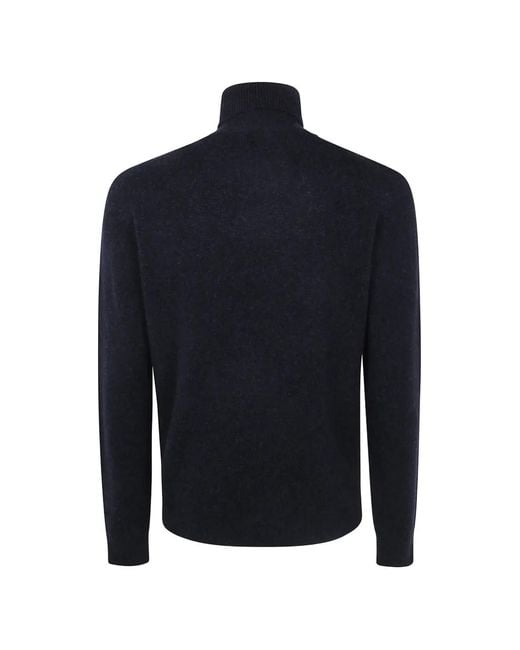 Nuur Blue Turtle-Neck Wool Sweater for men