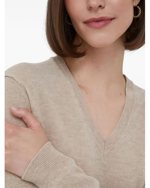 Benetton Natural V-Neck Sweater