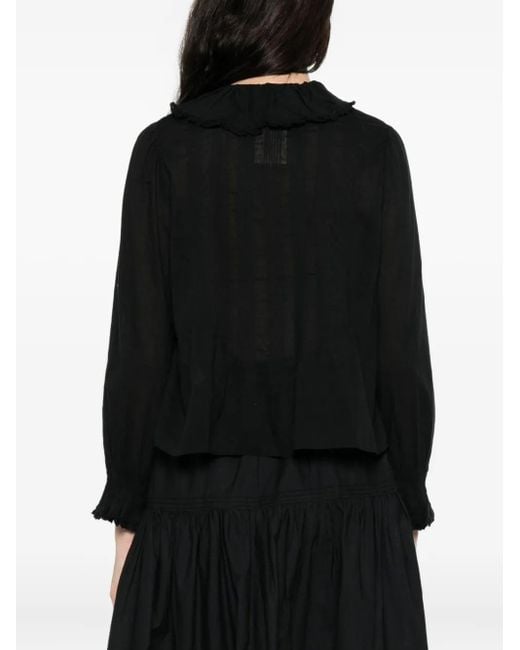 Doen Black Hardy Long-Sleeve Blouse