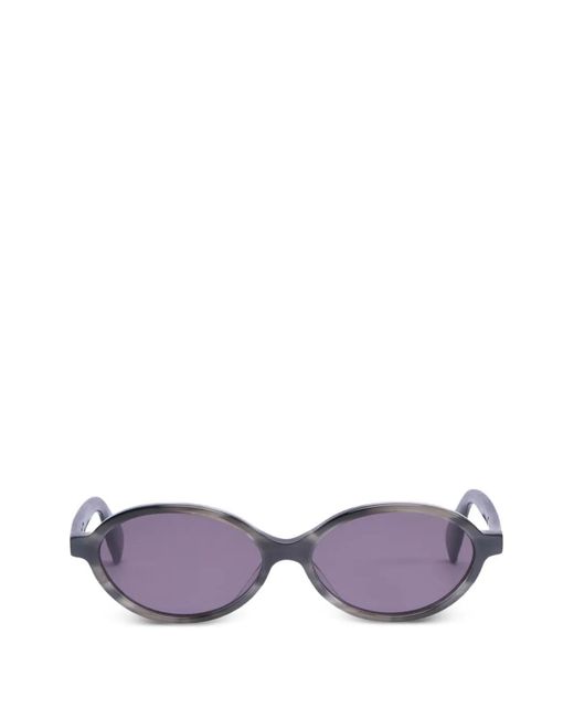 Viktor & Rolf Purple Oval-Frame Sunglasses