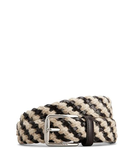 Tod's Natural Leather And Jute Belt for men