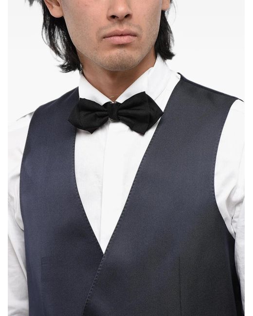 Corneliani Blue Double-Breasted Waistcoat for men