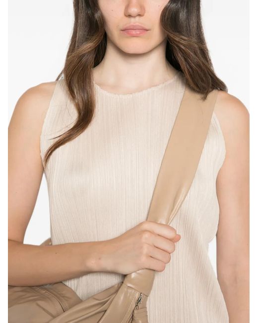 Pleats Please Issey Miyake Natural Pleated Top