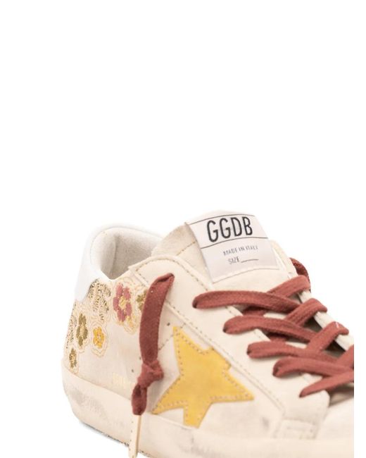 Golden Goose Deluxe Brand Natural Floral Star Sneakers