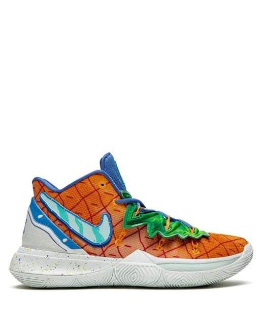 Nike Orange X Spongebob Squarepants Kyrie 5 “Pineapple House” Sneakers