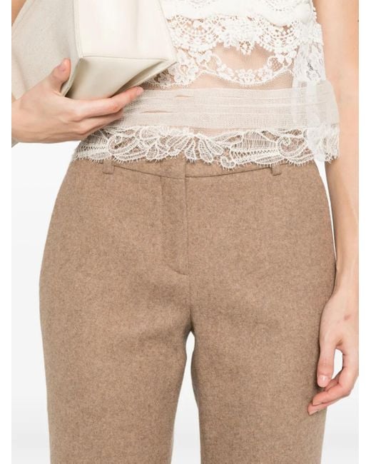 Ermanno Scervino ウールブレンド フレアパンツ Natural