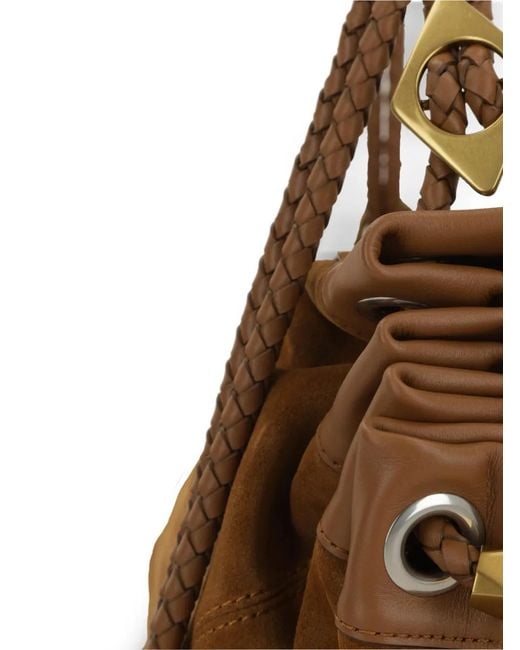 Isabel Marant Brown Sac Porté Épaule Maia Médium À Bride Tressée