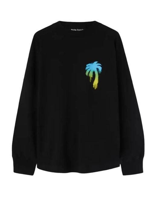 Palm Angels Black Long-Sleeve T-Shirt for men