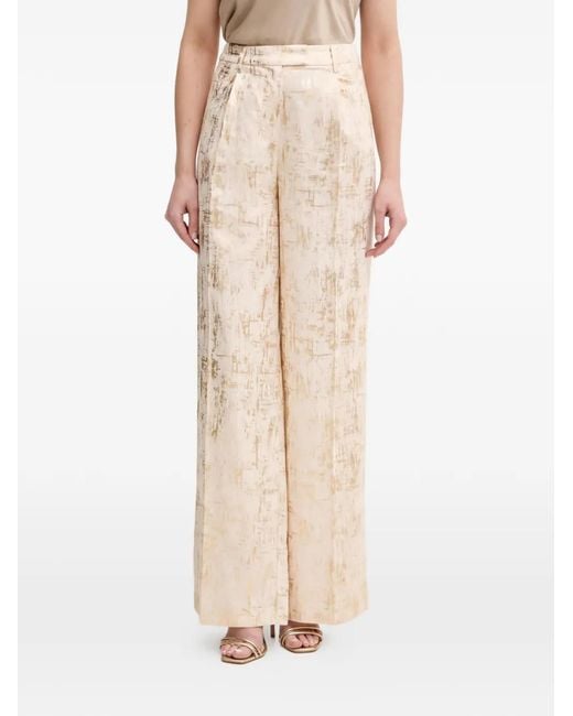 Silvian Heach Natural Belt-Loop Trousers