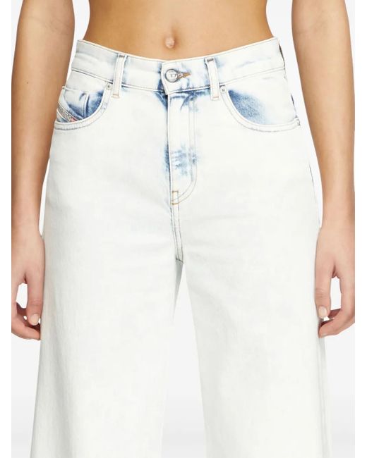 DIESEL White Wide Jeans