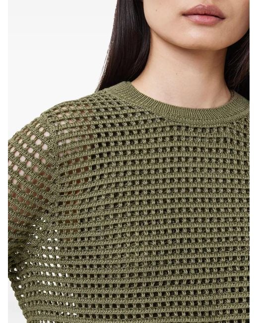 Robe En Maille Ajourée À Coupe Mi-Longue AllSaints en coloris Green