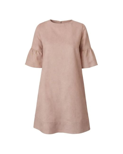 Gran Sasso Pink Ruffled Mini Dress