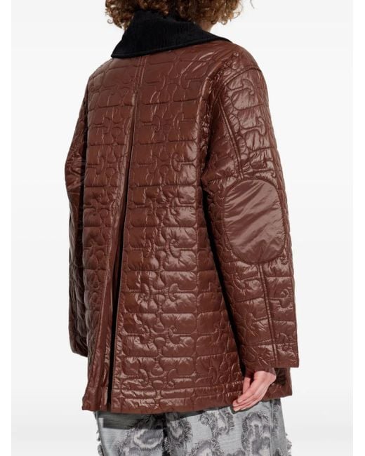 Ganni キルティング コート Brown