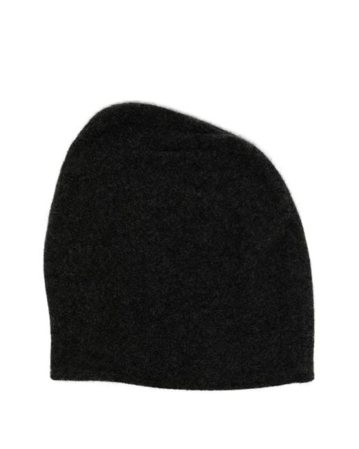 DEVOA Black Cashmere Beanie for men