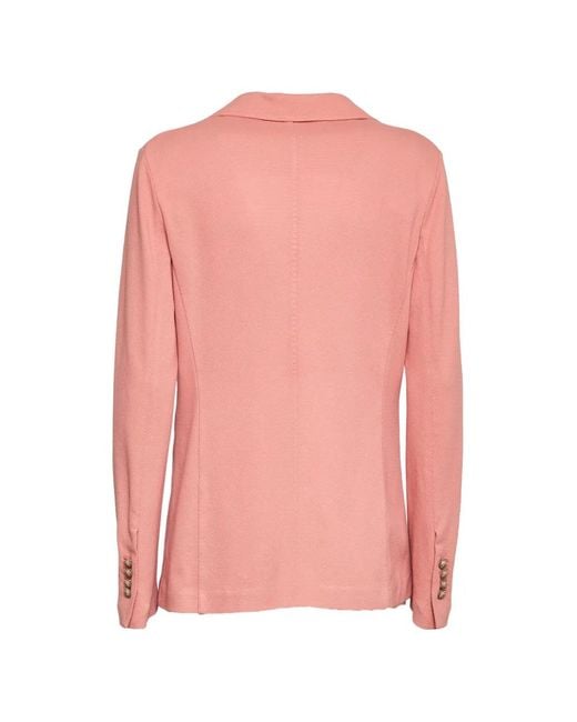 Circolo 1901 Pink Button Single-Breasted Blazer