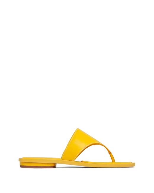 Bernardo Yellow Agora Thong-Strap Sandals