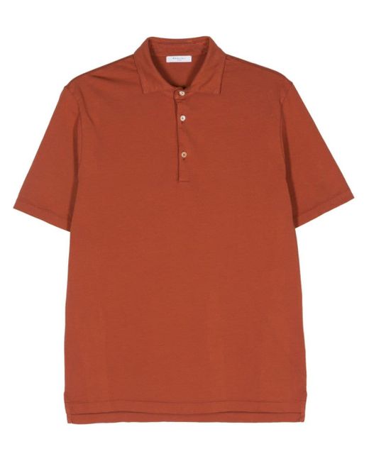 Boglioli Orange Cotton Polo Shirt for men
