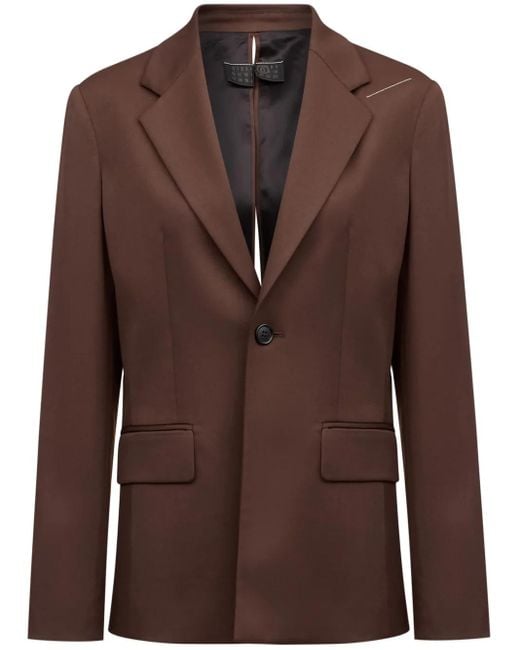 Blazer À Coutures Signature MM6 by Maison Martin Margiela en coloris Brown