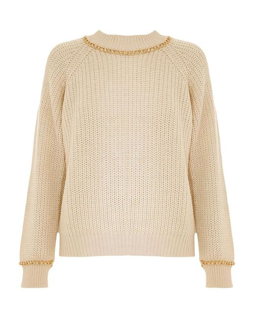 Maglione Ienna Con Catena di Kocca in Neutro Lyst